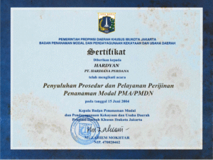 PMDN Certificate